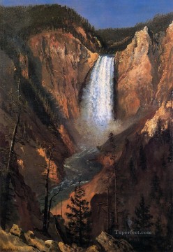  bajo Arte - Cataratas inferiores de Yellowstone Paisaje de Albert Bierstadt